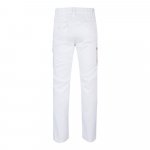 VL LUGH. Strečov&eacute; nohavice s viacer&yacute;mi vreckami (240 g/m&sup2;) z bavlny (46 %), EME (38 %) a polyesteru (16 %) - Biela