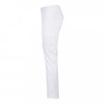 VL LUGH. Strečov&eacute; nohavice s viacer&yacute;mi vreckami (240 g/m&sup2;) z bavlny (46 %), EME (38 %) a polyesteru (16 %) - Biela