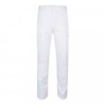VL LUGH. Strečov&eacute; nohavice s viacer&yacute;mi vreckami (240 g/m&sup2;) z bavlny (46 %), EME (38 %) a polyesteru (16 %) - Biela