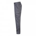VL LUGH. Strečov&eacute; nohavice s viacer&yacute;mi vreckami (240 g/m&sup2;) z bavlny (46 %), EME (38 %) a polyesteru (16 %) - Siv&aacute;