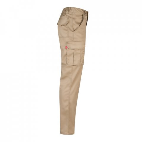 VL LUGH. Strečov&eacute; nohavice s viacer&yacute;mi vreckami (240 g/m&sup2;) z bavlny (46 %), EME (38 %) a polyesteru (16 %) - Svetl&aacute; pr&iacute;rodn&aacute;