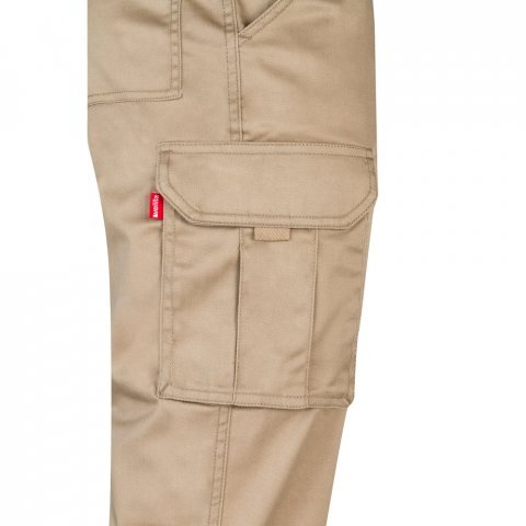 VL LUGH. Strečov&eacute; nohavice s viacer&yacute;mi vreckami (240 g/m&sup2;) z bavlny (46 %), EME (38 %) a polyesteru (16 %) - Svetl&aacute; pr&iacute;rodn&aacute;