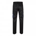 VL HYPNOS. Dvojfarebn&eacute; keprov&eacute; nohavice s viacer&yacute;mi vreckami (200 g/m&sup2;), z bavlny (35 %) a polyesteru (65 %) - Čierna/Svetlomodr&aacute;