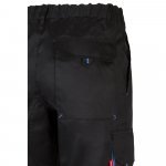 VL HYPNOS. Dvojfarebn&eacute; keprov&eacute; nohavice s viacer&yacute;mi vreckami (200 g/m&sup2;), z bavlny (35 %) a polyesteru (65 %) - Čierna/Svetlomodr&aacute;