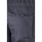 VL HYPNOS. Dvojfarebn&eacute; keprov&eacute; nohavice s viacer&yacute;mi vreckami (200 g/m&sup2;), z bavlny (35 %) a polyesteru (65 %) - Siv&aacute;/Svetlomodr&aacute;