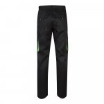 VL HYPNOS. Dvojfarebn&eacute; keprov&eacute; nohavice s viacer&yacute;mi vreckami (200 g/m&sup2;), z bavlny (35 %) a polyesteru (65 %) - Čierna/Zelen&aacute;
