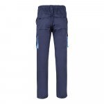 VL HYPNOS. Dvojfarebn&eacute; keprov&eacute; nohavice s viacer&yacute;mi vreckami (200 g/m&sup2;), z bavlny (35 %) a polyesteru (65 %) - Modr&aacute;/Svetlomodr&aacute;