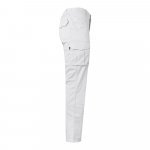 VL PAN. Strečov&eacute; nohavice s viacer&yacute;mi vreckami (290 g/m&sup2;), z bavlny (46 %), EME (38 %) a polyesteru (16 %) - Biela