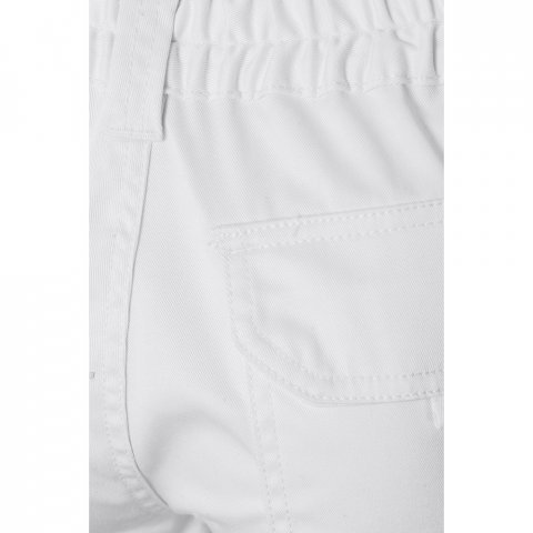 VL PAN. Strečov&eacute; nohavice s viacer&yacute;mi vreckami (290 g/m&sup2;), z bavlny (46 %), EME (38 %) a polyesteru (16 %) - Biela