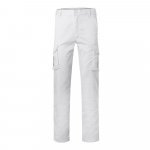VL PAN. Strečov&eacute; nohavice s viacer&yacute;mi vreckami (290 g/m&sup2;), z bavlny (46 %), EME (38 %) a polyesteru (16 %) - Biela