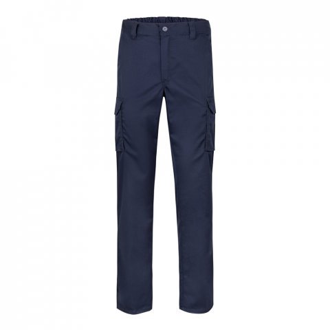 VL PAN. Strečov&eacute; nohavice s viacer&yacute;mi vreckami (290 g/m&sup2;), z bavlny (46 %), EME (38 %) a polyesteru (16 %) - N&aacute;morn&iacute;cka modr&aacute;