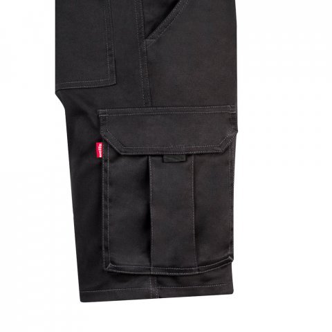 VL HEBE. Strečov&eacute; bermudy s viacer&yacute;mi vreckami (240 g/m&sup2;), z bavlny (46 %), EME (38 %) a polyesteru (16 %) - Čierna