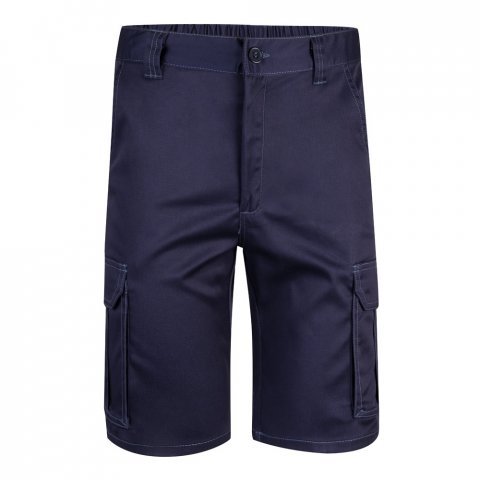 VL HEBE. Strečov&eacute; bermudy s viacer&yacute;mi vreckami (240 g/m&sup2;), z bavlny (46 %), EME (38 %) a polyesteru (16 %) - Modr&aacute;