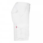 VL HEBE. Strečov&eacute; bermudy s viacer&yacute;mi vreckami (240 g/m&sup2;), z bavlny (46 %), EME (38 %) a polyesteru (16 %) - Biela