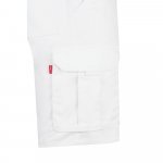 VL HEBE. Strečov&eacute; bermudy s viacer&yacute;mi vreckami (240 g/m&sup2;), z bavlny (46 %), EME (38 %) a polyesteru (16 %) - Biela