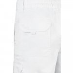 VL HEBE. Strečov&eacute; bermudy s viacer&yacute;mi vreckami (240 g/m&sup2;), z bavlny (46 %), EME (38 %) a polyesteru (16 %) - Biela