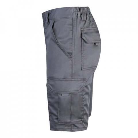 VL HEBE. Strečov&eacute; bermudy s viacer&yacute;mi vreckami (240 g/m&sup2;), z bavlny (46 %), EME (38 %) a polyesteru (16 %) - Siv&aacute;