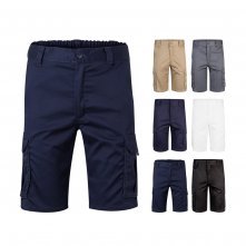 VL HEBE. Bermudashorts i stretch med flere lommer (240 g/m&sup2;), i bomuld (46 %), EME (38 %) og polyester (16 %)
