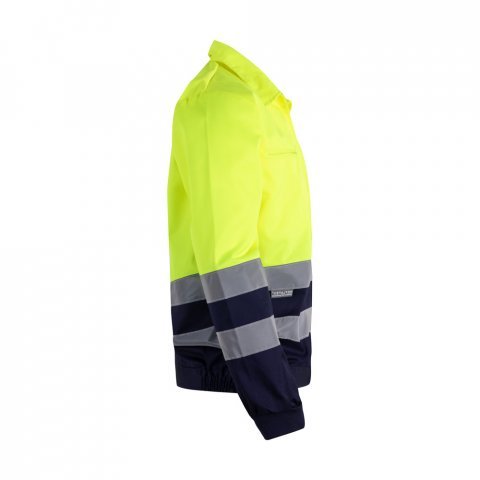 VL NEPTUNE LARGE. Casaco bicolor de sarja (210g/m&sup2;) em poli&eacute;ster (80%) e algod&atilde;o (20%) - Azul marinho/Amarelo