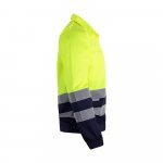 VL NEPTUNE LARGE. Casaco bicolor de sarja (210g/m&sup2;) em poli&eacute;ster (80%) e algod&atilde;o (20%) - Azul marinho/Amarelo