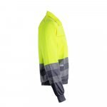 VL NEPTUNE LARGE. Casaco bicolor de sarja (210g/m&sup2;) em poli&eacute;ster (80%) e algod&atilde;o (20%) - Cinzento/Amarelo