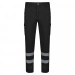 VL DIONYSUS. Strečov&eacute; nohavice s viacer&yacute;mi vreckami (240 g/m&sup2;), z bavlny (46 %), EME (38 %) a polyesteru (16 %) - Čierna