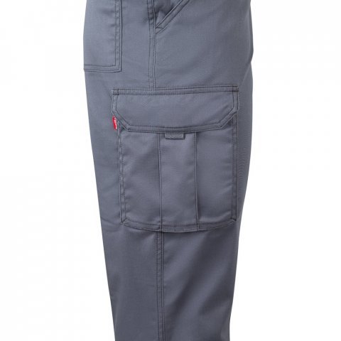 VL DIONYSUS. Strečov&eacute; nohavice s viacer&yacute;mi vreckami (240 g/m&sup2;), z bavlny (46 %), EME (38 %) a polyesteru (16 %) - Siv&aacute;