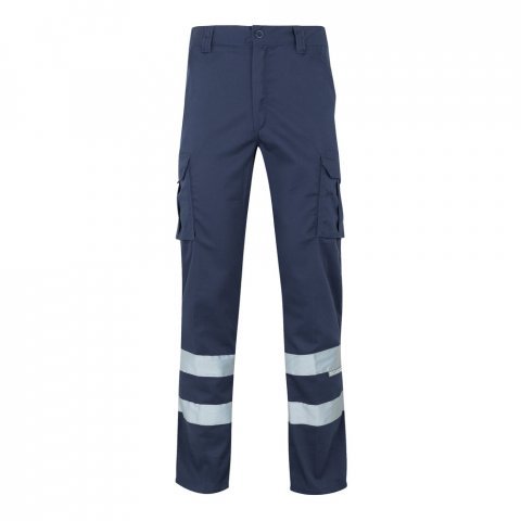 VL DIONYSUS. Strečov&eacute; nohavice s viacer&yacute;mi vreckami (240 g/m&sup2;), z bavlny (46 %), EME (38 %) a polyesteru (16 %) - N&aacute;morn&iacute;cka modr&aacute;