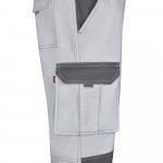 VL NJORD. Dvojfarebn&eacute; keprov&eacute; nohavice s viacer&yacute;mi vreckami (240 g/m&sup2;), z bavlny (35 %) a polyesteru (65 %) - Biela