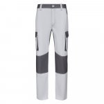 VL NJORD. Dvojfarebn&eacute; keprov&eacute; nohavice s viacer&yacute;mi vreckami (240 g/m&sup2;), z bavlny (35 %) a polyesteru (65 %) - Biela
