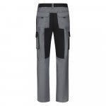 VL NJORD. Dvojfarebn&eacute; keprov&eacute; nohavice s viacer&yacute;mi vreckami (240 g/m&sup2;), z bavlny (35 %) a polyesteru (65 %) - Siv&aacute;