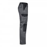 VL NJORD. Dvojfarebn&eacute; keprov&eacute; nohavice s viacer&yacute;mi vreckami (240 g/m&sup2;), z bavlny (35 %) a polyesteru (65 %) - Siv&aacute;