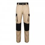 VL NJORD. Dvojfarebn&eacute; keprov&eacute; nohavice s viacer&yacute;mi vreckami (240 g/m&sup2;), z bavlny (35 %) a polyesteru (65 %) - B&eacute;žov&aacute;