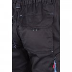 VL FIDES. Dvojfarebn&eacute; elastick&eacute; nohavice s viacer&yacute;mi vreckami (240 g/m&sup2;) z bavlny (46 %), EME (38 %) a polyesteru (16 %) - Siv&aacute;/Svetlomodr&aacute;