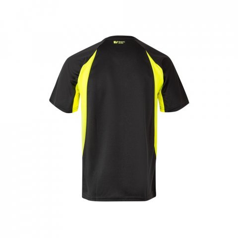 VL SLAYER. Tricou tehnic bicolor bird-eye (160g/m&sup2;), din poliester (100%) - Negru/Galben