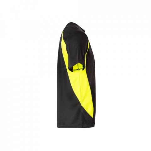 VL SLAYER. Tricou tehnic bicolor bird-eye (160g/m&sup2;), din poliester (100%) - Negru/Galben