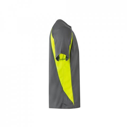 VL SLAYER. Tricou tehnic bicolor bird-eye (160g/m&sup2;), din poliester (100%) - Gri/Galben