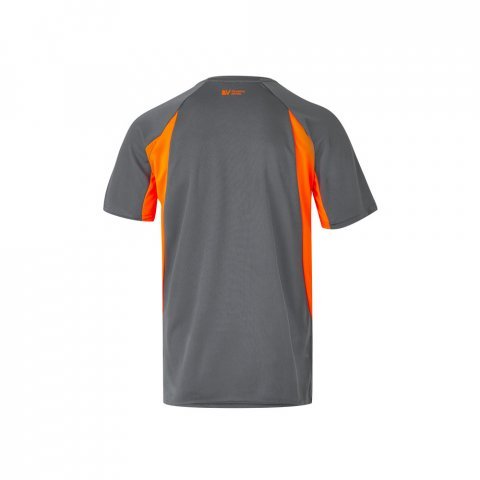 VL SLAYER. Tricou tehnic bicolor bird-eye (160g/m&sup2;), din poliester (100%) - Gri/Portocaliu