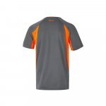 VL SLAYER. Tricou tehnic bicolor bird-eye (160g/m&sup2;), din poliester (100%) - Gri/Portocaliu