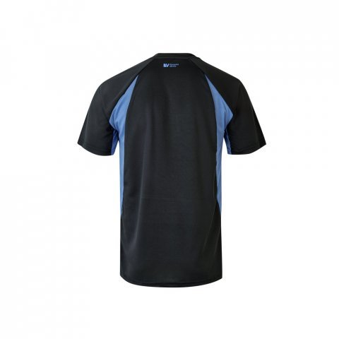 VL SLAYER. Tricou tehnic bicolor bird-eye (160g/m&sup2;), din poliester (100%) - Negru/Albastru deschis