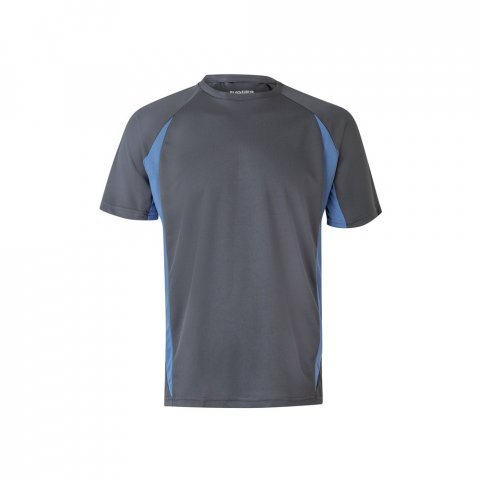 VL SLAYER. Tricou tehnic bicolor bird-eye (160g/m&sup2;), din poliester (100%) - Gri/Albastru deschis