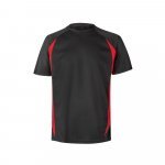 VL SLAYER. Tricou tehnic bicolor bird-eye (160g/m&sup2;), din poliester (100%) - Negru/Roșu