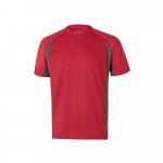 VL SLAYER. Tricou tehnic bicolor bird-eye (160g/m&sup2;), din poliester (100%) - Roșu/Gri