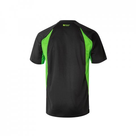 VL SLAYER. Tricou tehnic bicolor bird-eye (160g/m&sup2;), din poliester (100%) - Negru/Verde