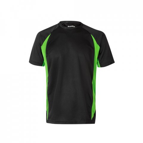 VL SLAYER. Tricou tehnic bicolor bird-eye (160g/m&sup2;), din poliester (100%) - Negru/Verde