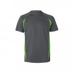 VL SLAYER. Tricou tehnic bicolor bird-eye (160g/m&sup2;), din poliester (100%) - Gri/Verde