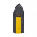 VL SUPAY. Dvojfarebn&aacute; pik&eacute; poloko&scaron;eľa (180 g/m&sup2;) s kr&aacute;tkym ruk&aacute;vom, z bavlny (60 %) a polyesteru (40 %) - Siv&aacute;/Žlt&aacute;