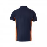 VL SUPAY. Dvojfarebn&aacute; pik&eacute; poloko&scaron;eľa (180 g/m&sup2;) s kr&aacute;tkym ruk&aacute;vom, z bavlny (60 %) a polyesteru (40 %) - Modr&aacute;/Oranžov&aacute;