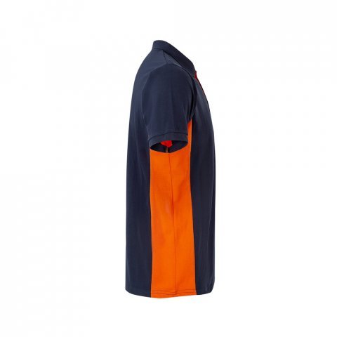 VL SUPAY. Dvojfarebn&aacute; pik&eacute; poloko&scaron;eľa (180 g/m&sup2;) s kr&aacute;tkym ruk&aacute;vom, z bavlny (60 %) a polyesteru (40 %) - Modr&aacute;/Oranžov&aacute;