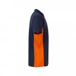 VL SUPAY. Dvojfarebn&aacute; pik&eacute; poloko&scaron;eľa (180 g/m&sup2;) s kr&aacute;tkym ruk&aacute;vom, z bavlny (60 %) a polyesteru (40 %) - Modr&aacute;/Oranžov&aacute;